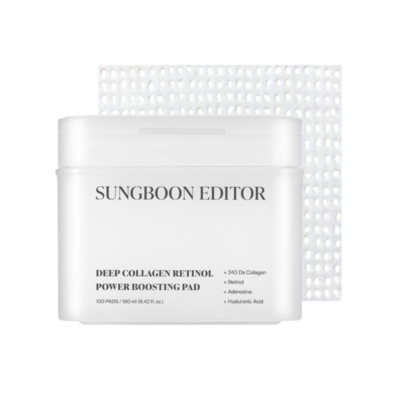 Sungboon Editor Deep Collagen Retinol Power Boosting Pad 190ml (100pcs) - Image 1