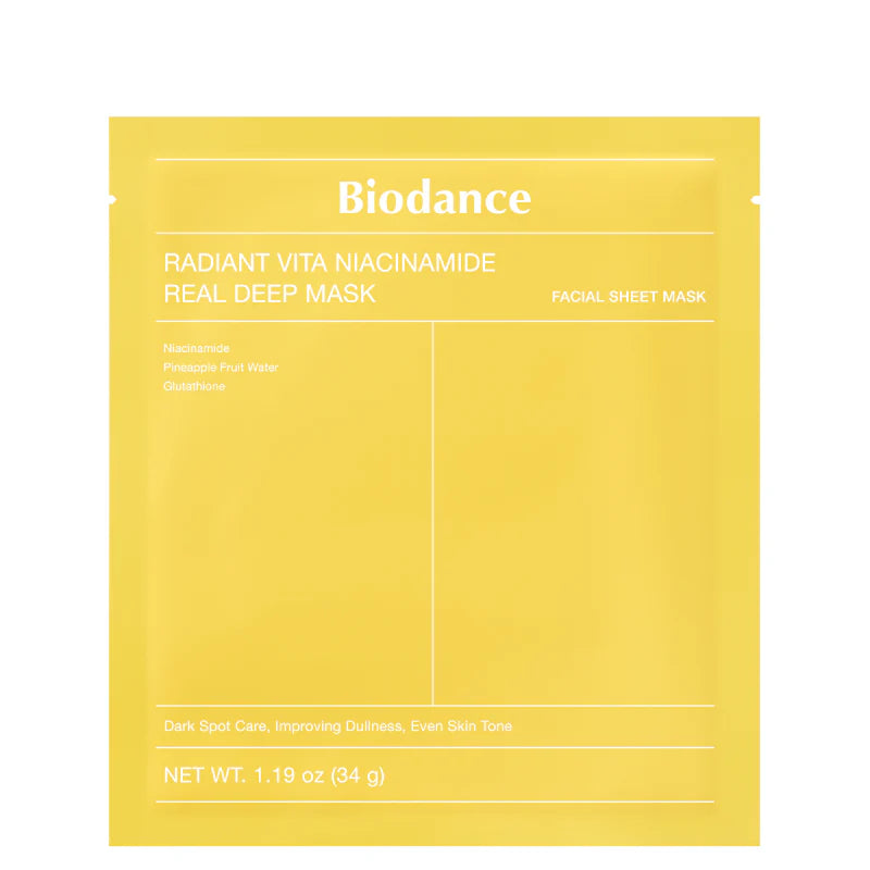 Biodance radiant vita niacinamide real deep mask 1pc