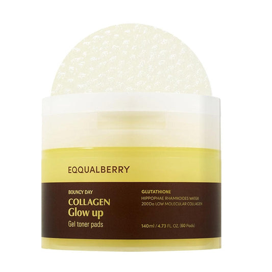 Eqqualberry Collagen Glow Up Gel Toner Pads (60 sheets) - Image 2