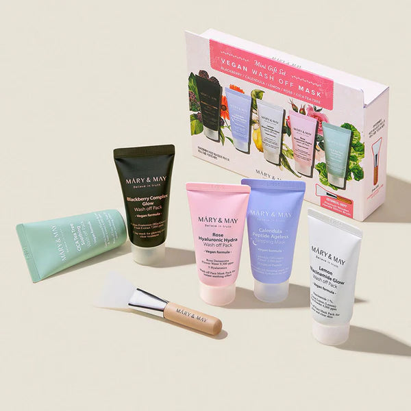 Mary & May vegan wash off mask mini gift set