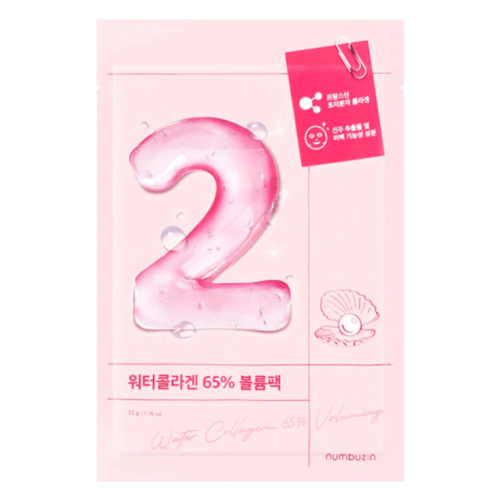 Numbuzin No.2 water collagen 65% voluming sheet mask 1pc