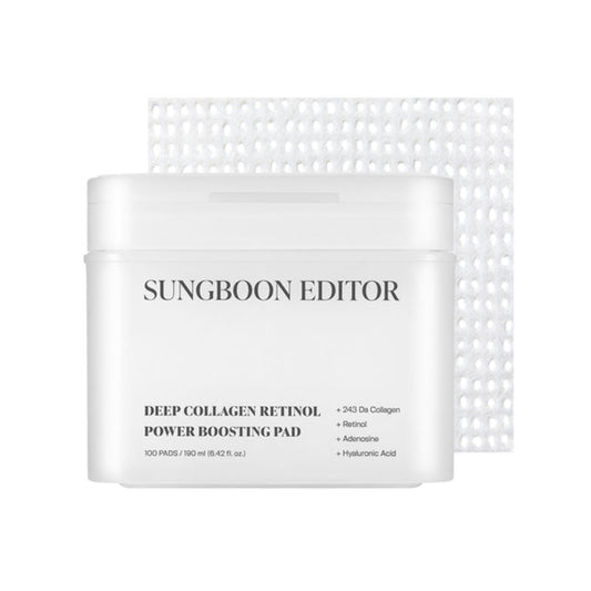 Sungboon Editor Deep Collagen Retinol Power Boosting Pad 190ml (100pcs) - Image 1