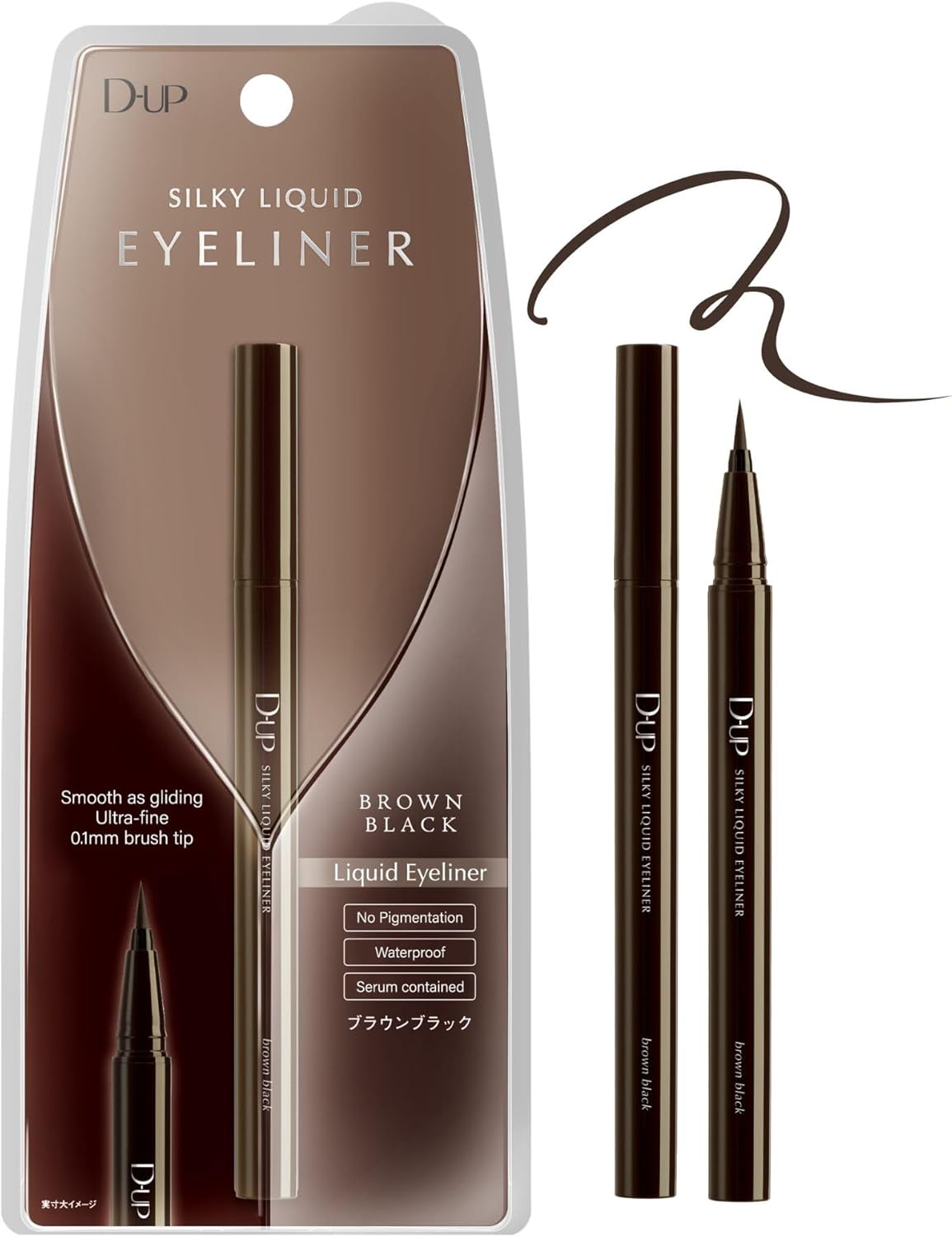 D-up Silky Liquid Eyeliner Waterproof Brown Black