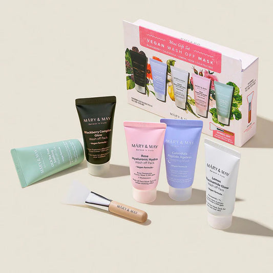 Mary & May vegan wash off mask mini gift set