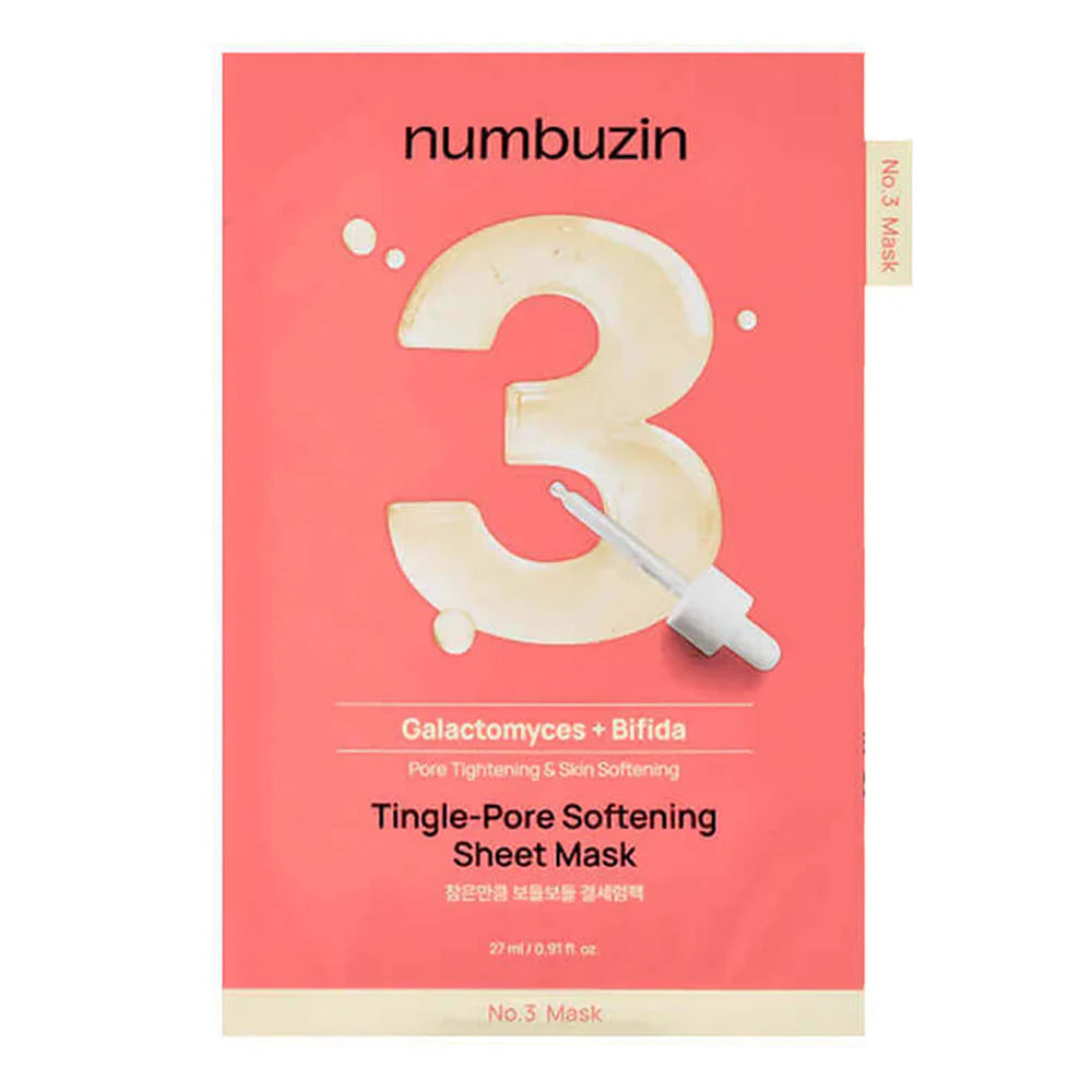 Numbuzin No.3 tingle-pore softening sheet mask 1pc