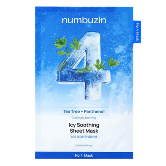 Numbuzin No.4 SOS Icy Soothing Sheet Mask 27ml Renewed - Image 1