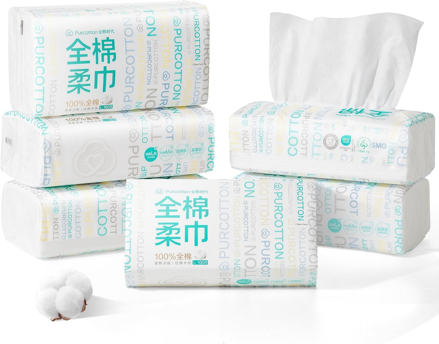 Purcotton 100% cotton soft towel 100pcs