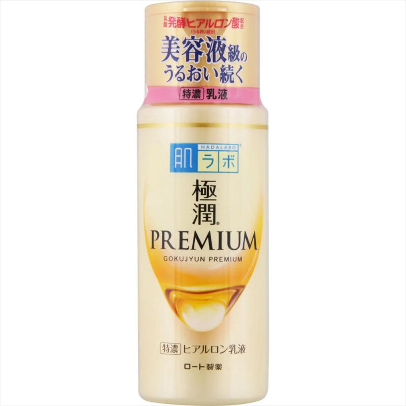 Rohto Hada Labo Gokujyun Premium Hyaluronic Acid Emulsion Hydrating Milk 140ml - Image 1