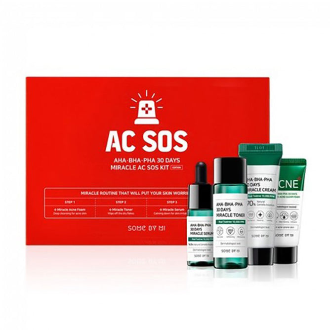 Some By Mi AHA BHA PHA 30 Days Miracle AC SOS Kit (4 Pcs)