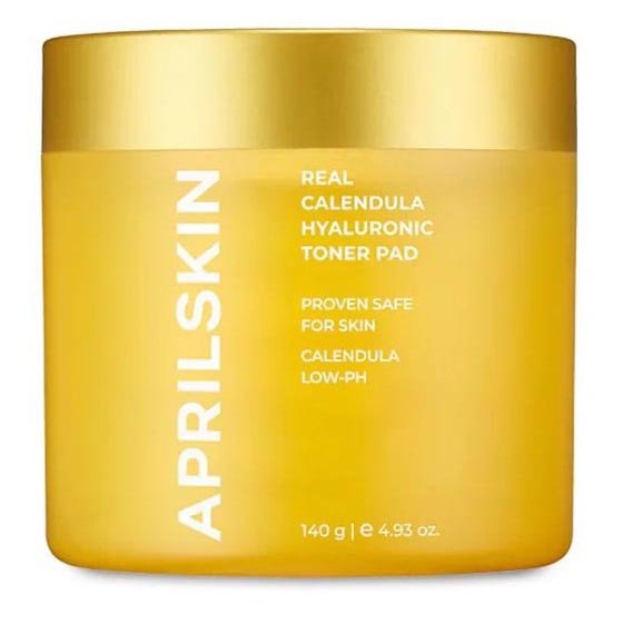 Aprilskin Real Calendula Hyaluronic Toner Pad (60 Pads) - Image 1