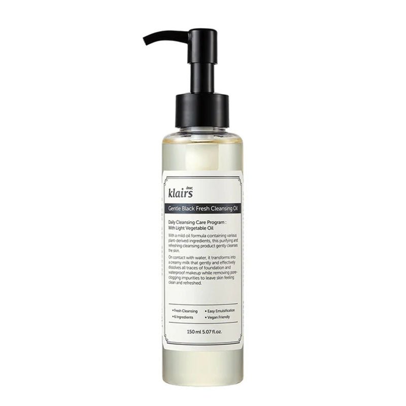Klairs Gentle Black Fresh Cleansing Oil 150ml - Image 1