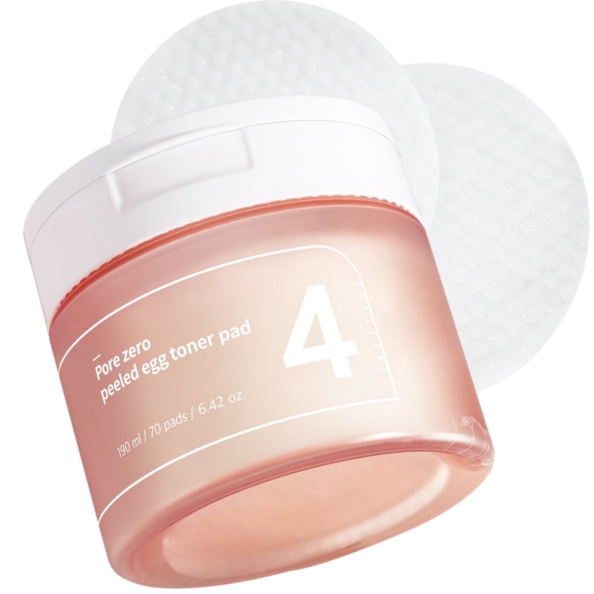 Numbuzin No.4 Pore Zero Peeled Egg Toner Pad 190ml (70ea) - Image 1