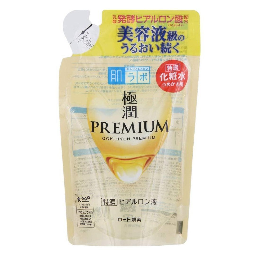 Rohto Hada Labo Gokujyun Premium Hyaluronic Acid Lotion Refill 170ml RENEW - Image 1