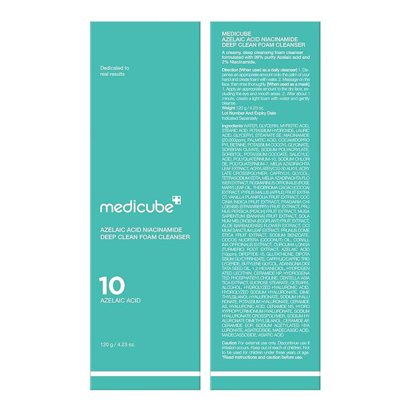 Medicube Azelaic Acid Niacinamide Deep Clean Foam Cleanser 120g - Image 1