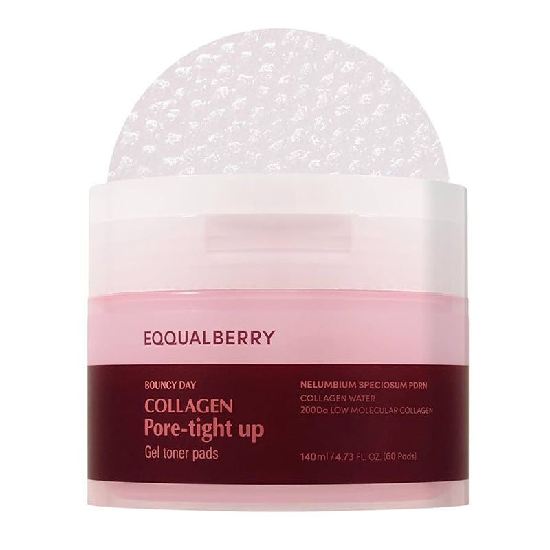 Eqqualberry Collagen Pore Tight Up Gel Toner Pads (60 sheets) - Image 1