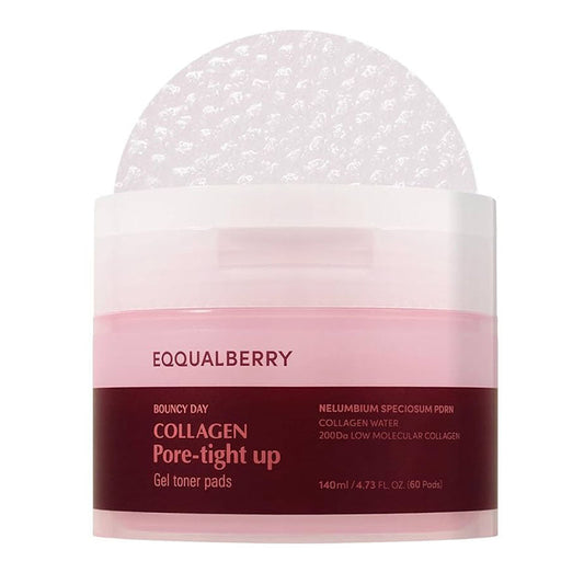 Eqqualberry Collagen Pore Tight Up Gel Toner Pads (60 sheets) - Image 1