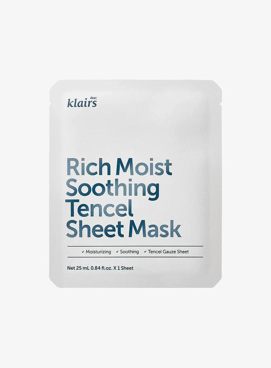 dear, klairs   RICH MOIST SOOTHING TENCEL SHEET MASK 25ML