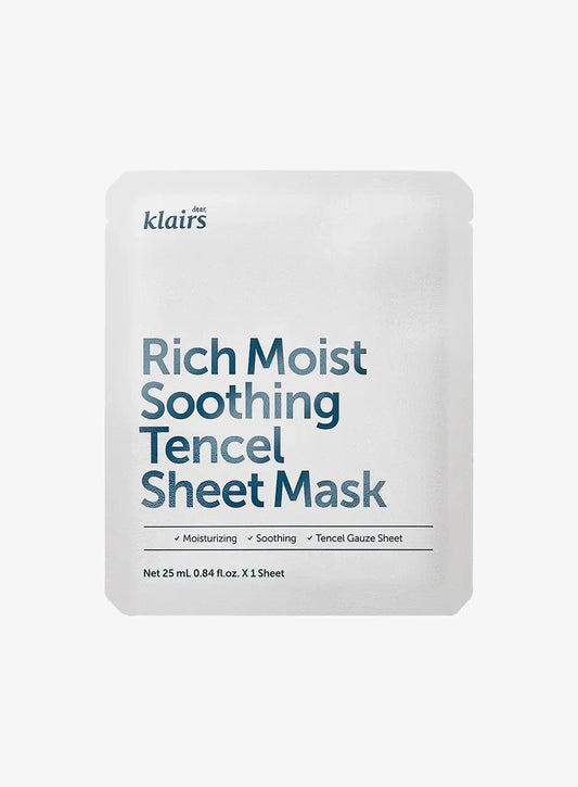 dear, klairs   RICH MOIST SOOTHING TENCEL SHEET MASK 25ML