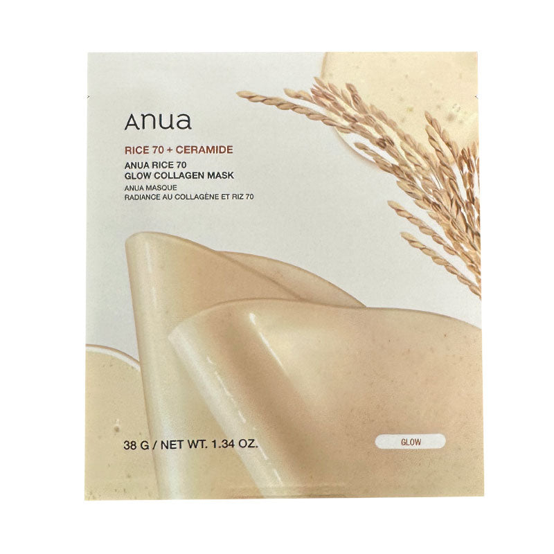 Anua Rice 70 Glow Collagen Mask 38g